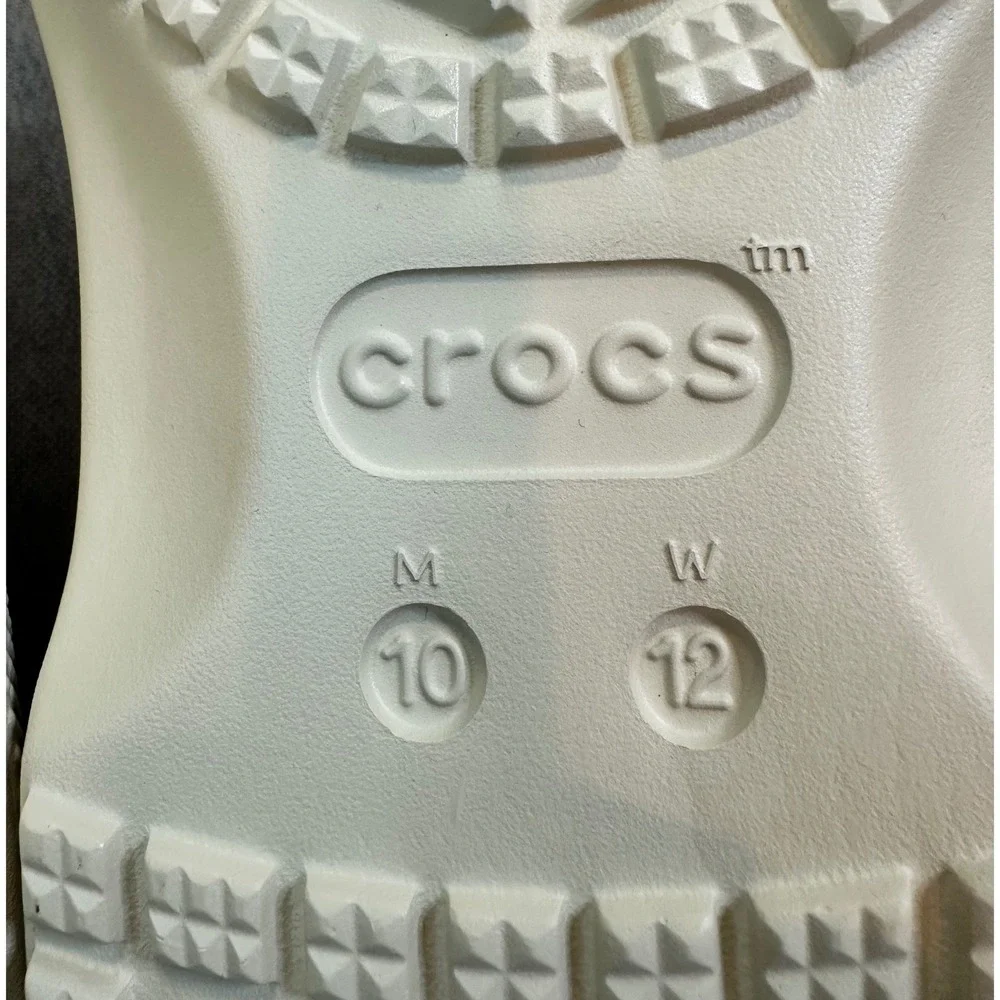 Crocs Beach Line Boat Shoe Mens 10 Womens 12 Tan Leather Classic Preppy Nautical